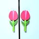 Handcrafted Acacia Wood Tulip Handle Pair